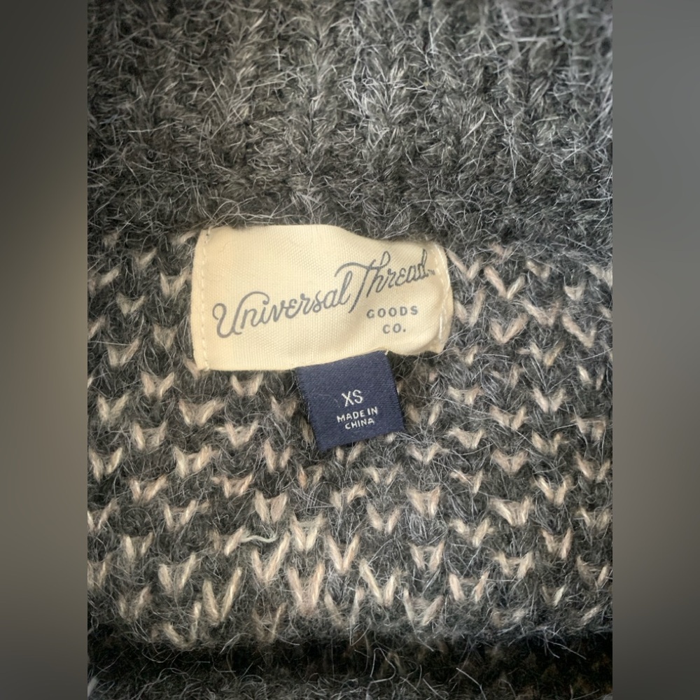 Universal Thread Gray Leopard Print Wool Sweater - image 4